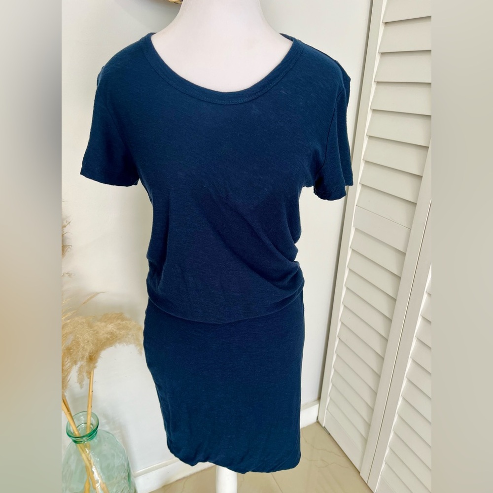 Standard James Perse • Women’s Navy Crew Neck Cotton Mini T-Shirt Dress Size 2 - Picture 5 of 15